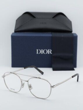Dior CD DIAMONDO R2U F200 Aviator Eyeglasses 54mm  - Silver / Gold